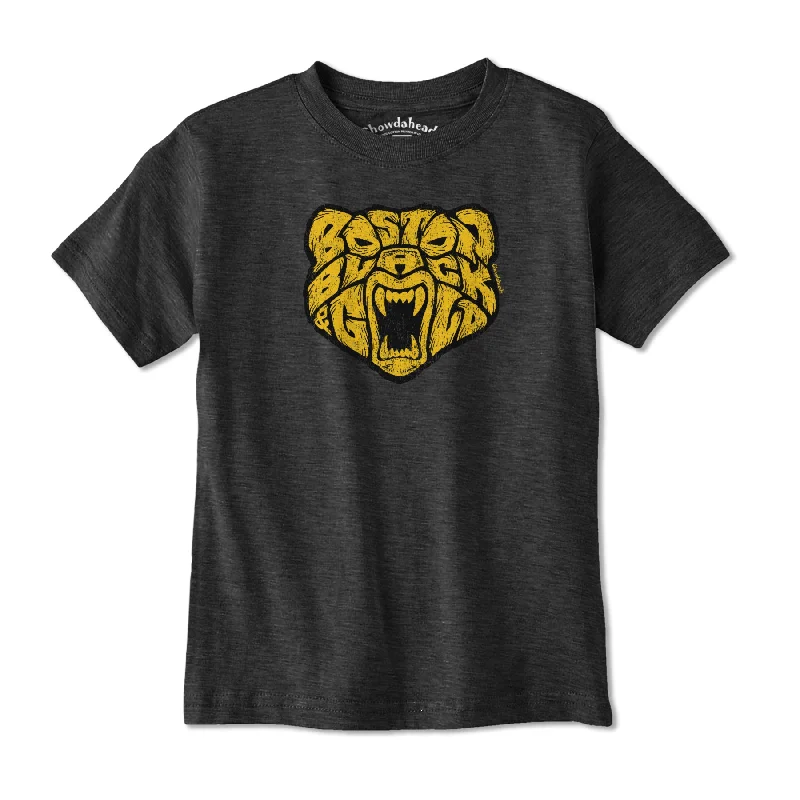 Boston Black & Gold Bear Youth T-Shirt