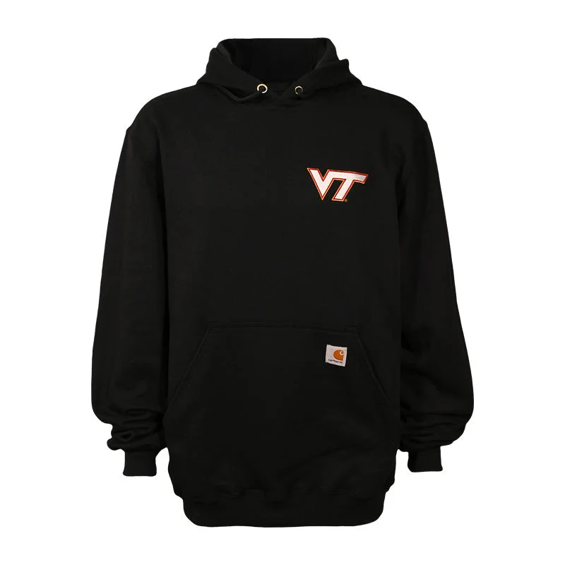 Virginia Tech Midweight Hooded Sweatshirt: Black by Carhartt