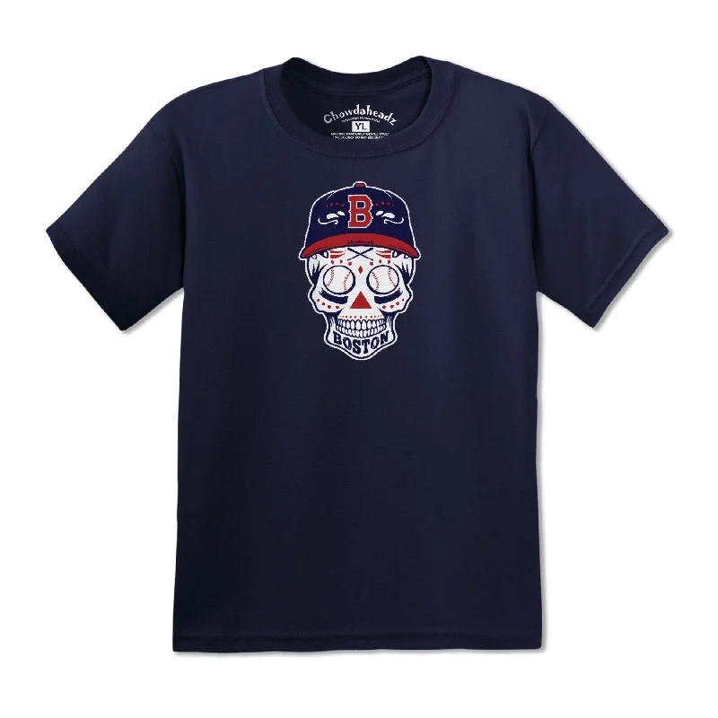 Boston Baseball Dead Head Youth T-Shirt