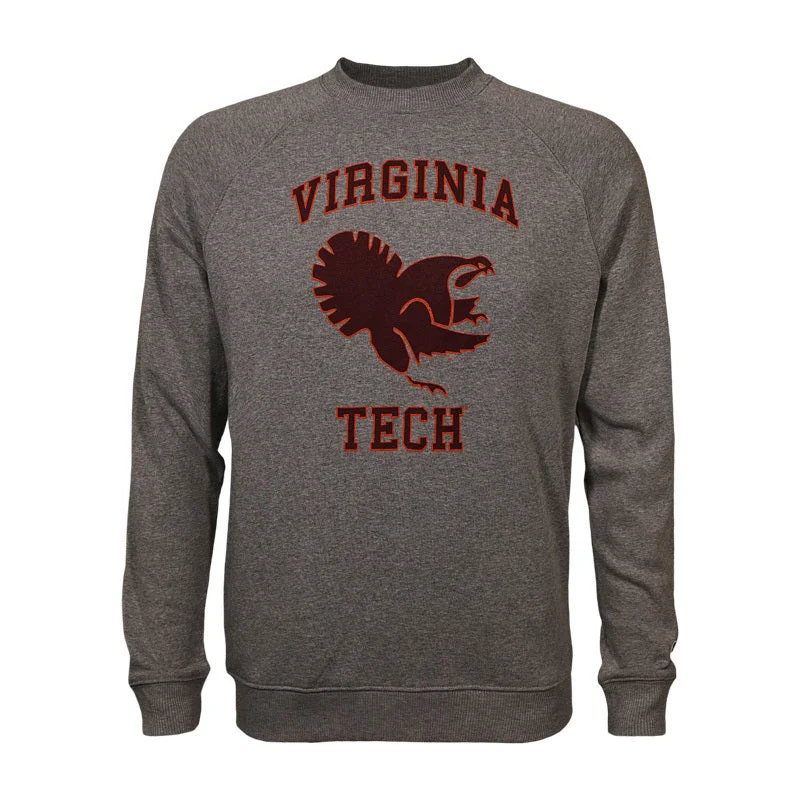 Virginia Tech Triumph Vault Gobbler Crew Sweatshirt: Gray by Champion