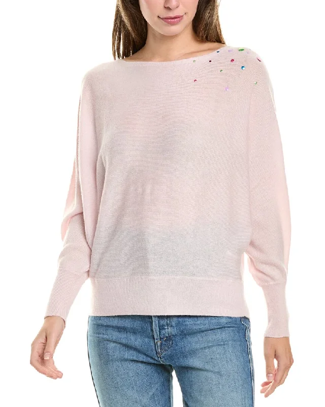 Brodie Cashmere Wool & Cashmere-Blend Hot Fix Off Shoulder Jumper