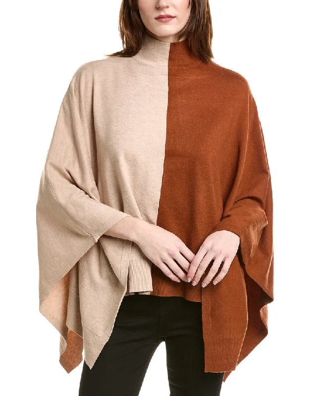 Love Token Colorblock Poncho Sweater