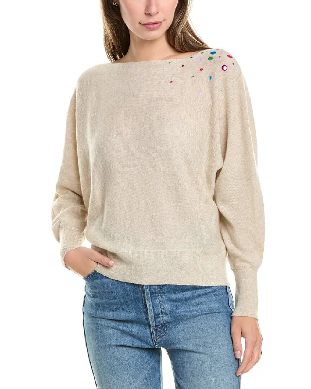 Brodie Cashmere Wool & Cashmere-Blend Hot Fix Off Shoulder Jumper