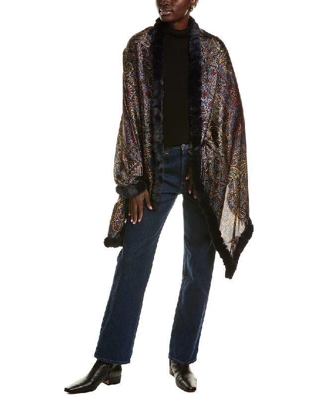 La Fiorentina Oversized Paisley Print Wrap