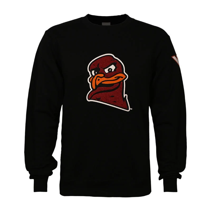 Virginia Tech HokieBird Logo Crew Sweatshirt: Black by Champion