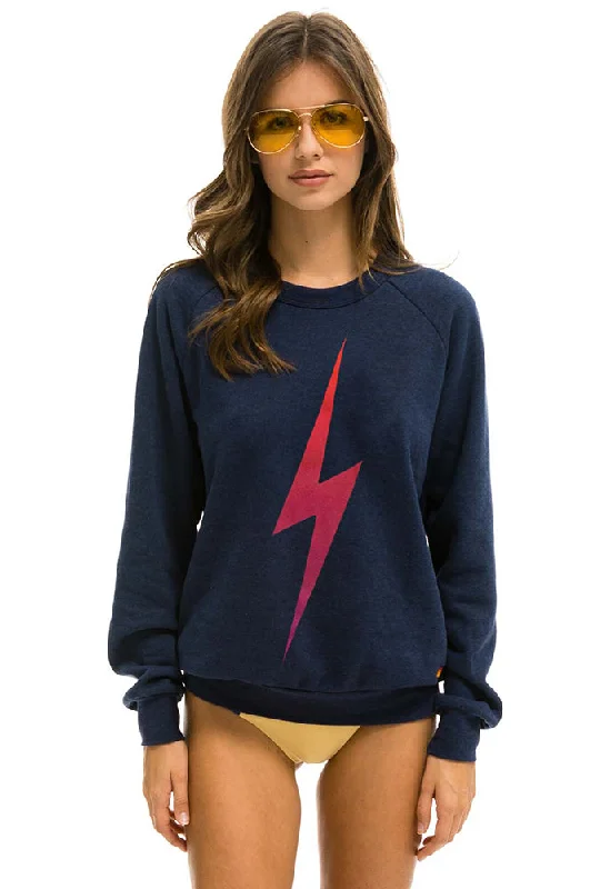 Aviator Nation Bolt Fade Crew Sweatshirt in Navy