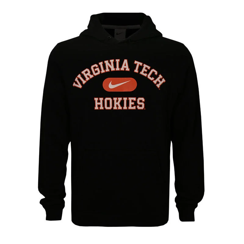 Virginia Tech Club Fleece PO Hooded Sweatshirt: Black by Nike