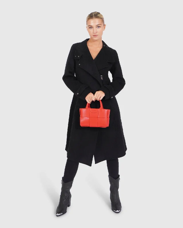 Envy Me Zipped Coat - Black