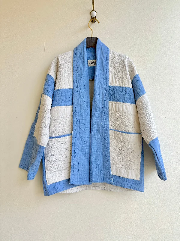 Heirloom Quilt Coat (Sky Blue/ White)