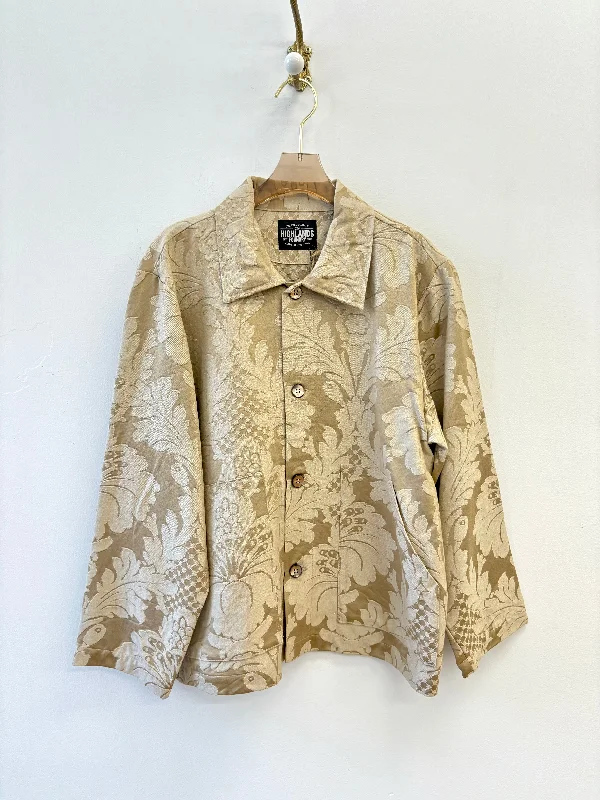 Tan Damask Utility Jacket