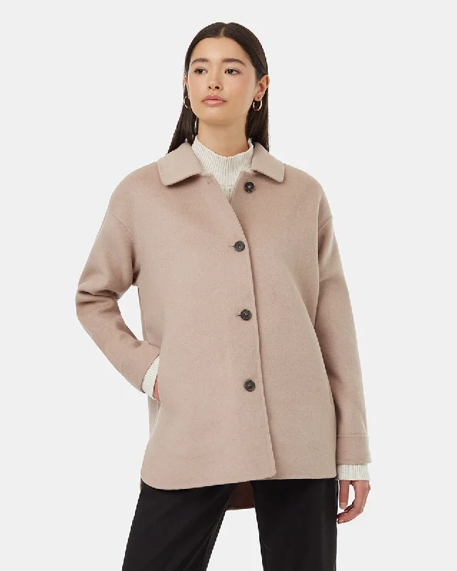 Wool Button Front Coat