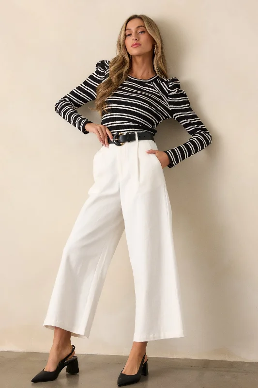 Call It Fate Ivory Wide Leg Jeans