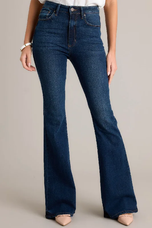 Deep Down Dark Wash Stretch Flare Jeans