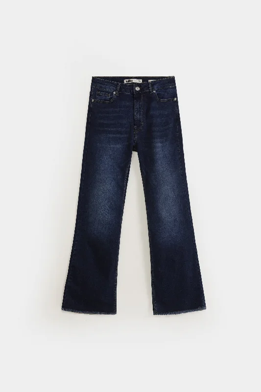 Cropped Basic Mini Flare Jeans