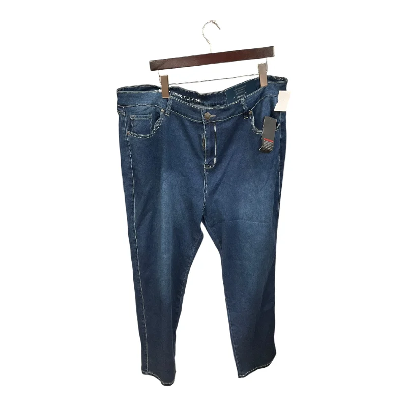 Jeans Straight By Avenue In Blue Denim, Size: 24