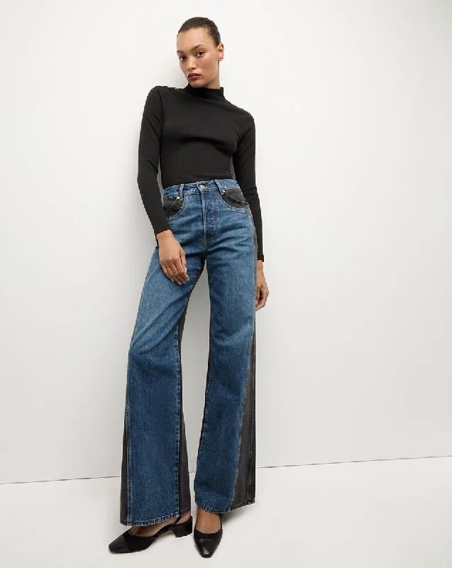 Taylor Two-Tone Wide-Leg Jean