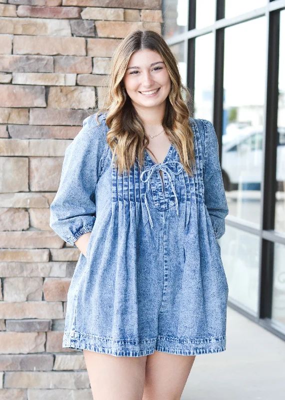 After Me Denim Romper