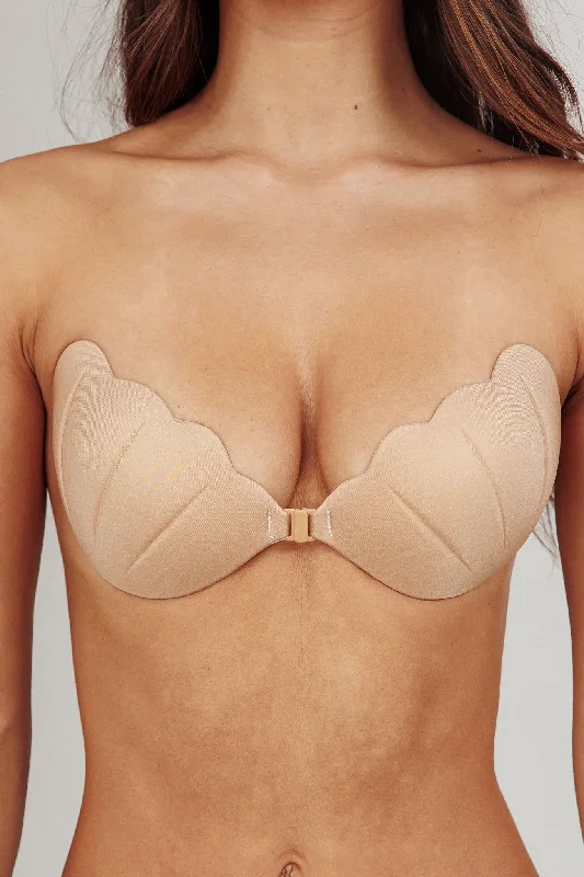 Miracle Scalloped Backless Adhesive Bra Nude