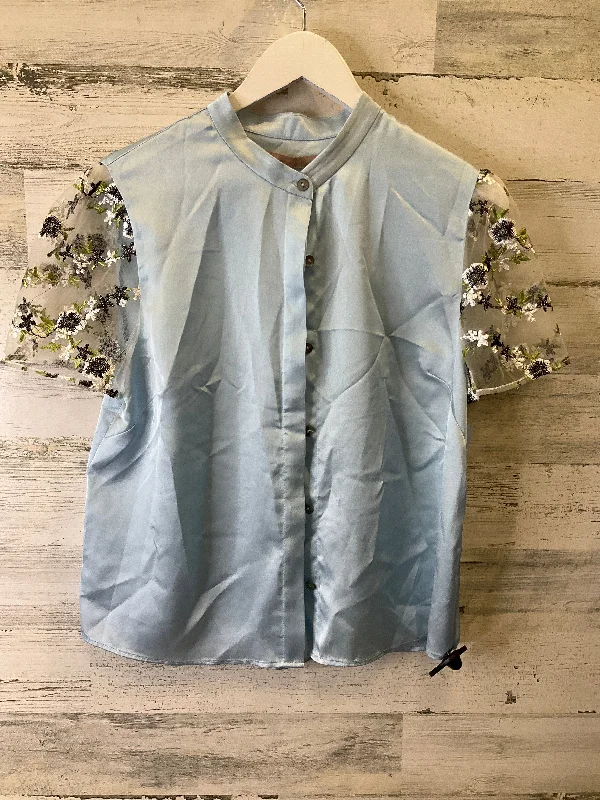 Blue Top Short Sleeve Anthropologie, Size M