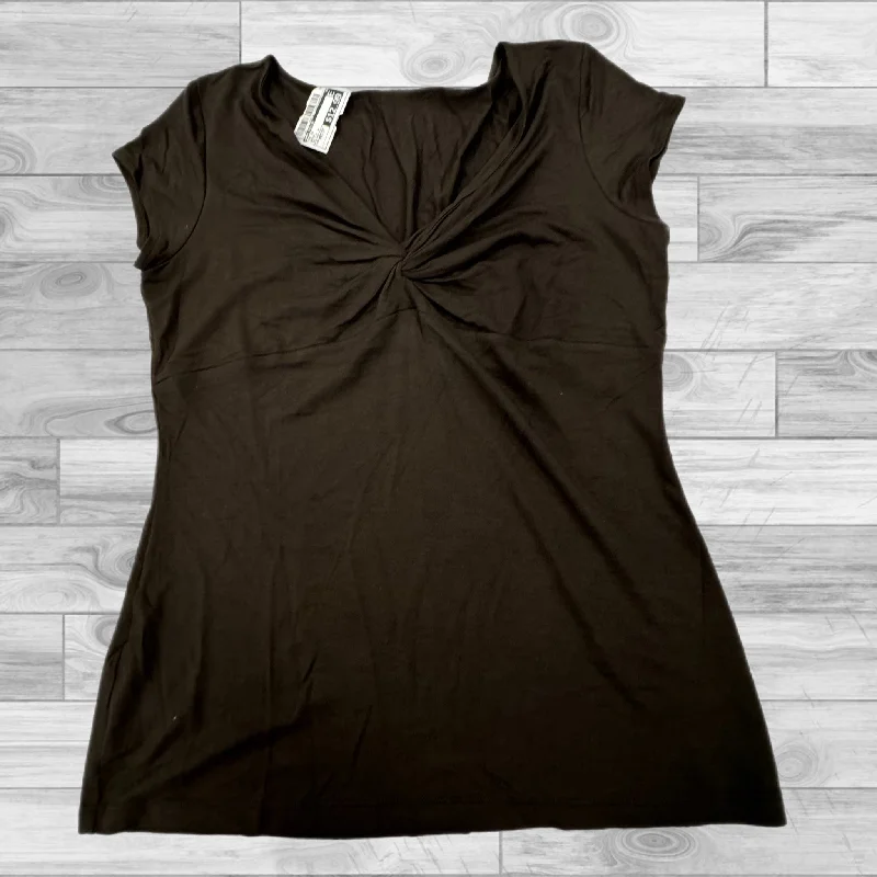 Brown Top Short Sleeve Ann Taylor, Size Petite  M