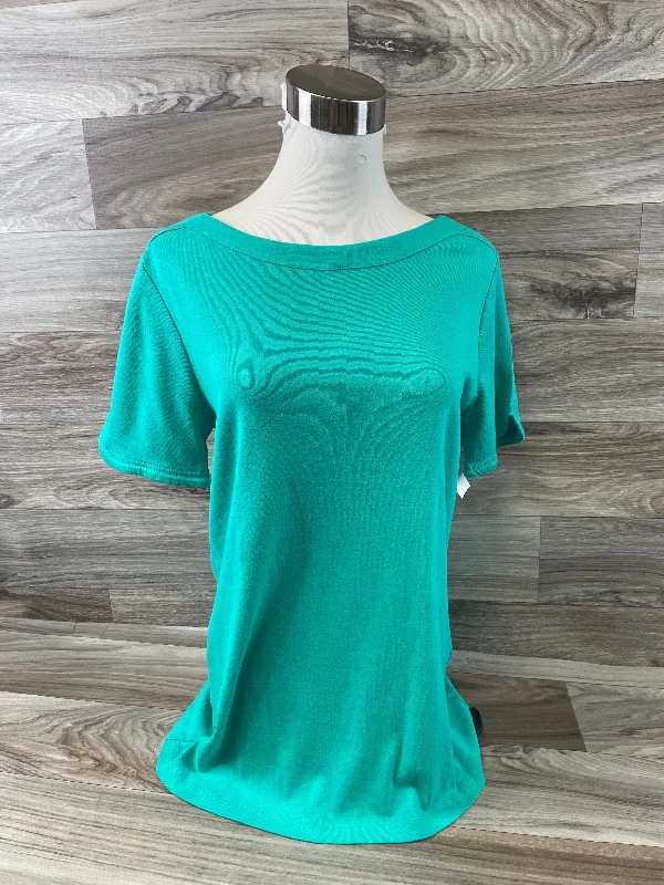 Green Top Short Sleeve Basic Chicos, Size M