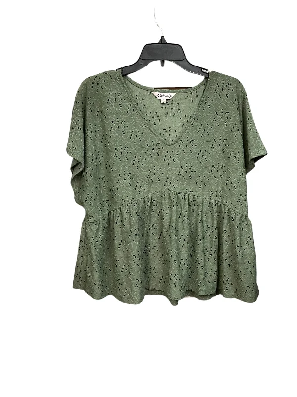 Green Top Short Sleeve Nanette By Nanette Lepore, Size Xl