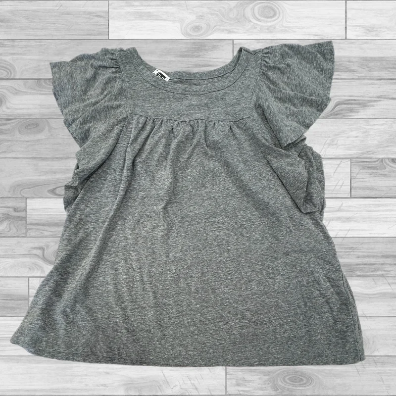 Grey Top Short Sleeve Loft, Size S