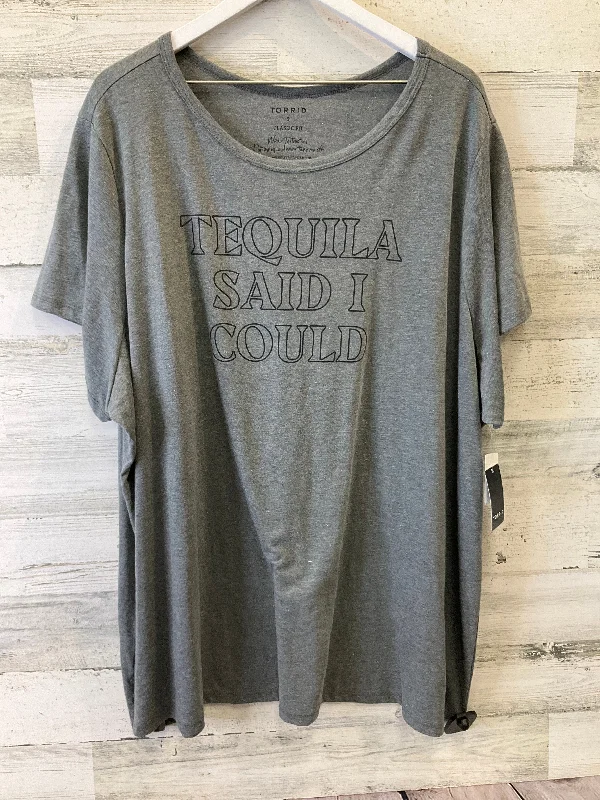 Grey Top Short Sleeve Torrid, Size 5