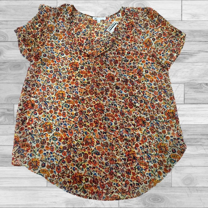 Multi-colored Top Short Sleeve Dr2, Size L