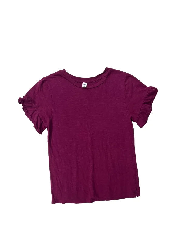 Purple Top Short Sleeve Basic Old Navy, Size Xs