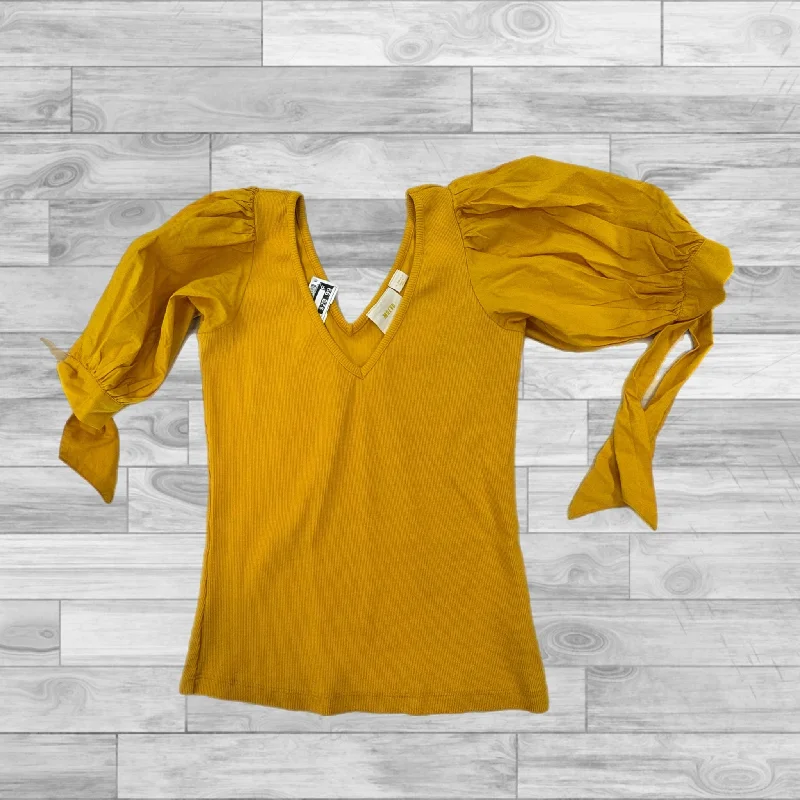 Yellow Top Short Sleeve Maeve, Size Xs