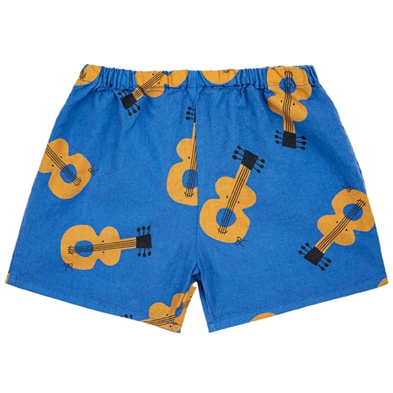 Bobo Choses Acoustic Guitar All Over Woven Shorts Navy Blue