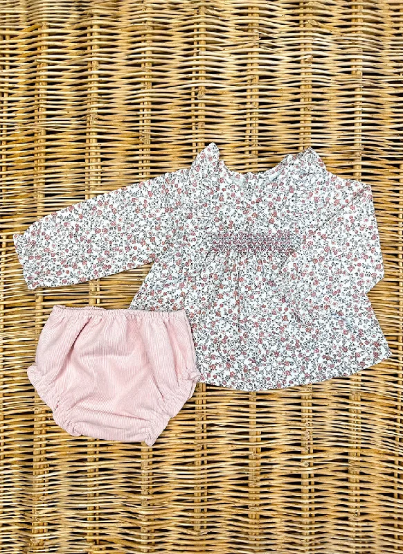 Smock Two Piece Flower Set