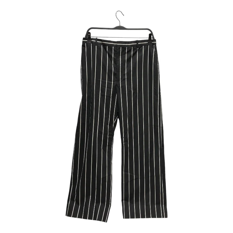 BALENCIAGA/Wide Leg Pants/38/Stripe/Cotton/BLK/