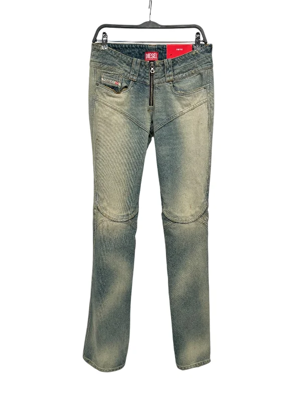 DIESEL/Bootcut Pants/26/Denim/BLU/Flare,knee pads,exposed zip